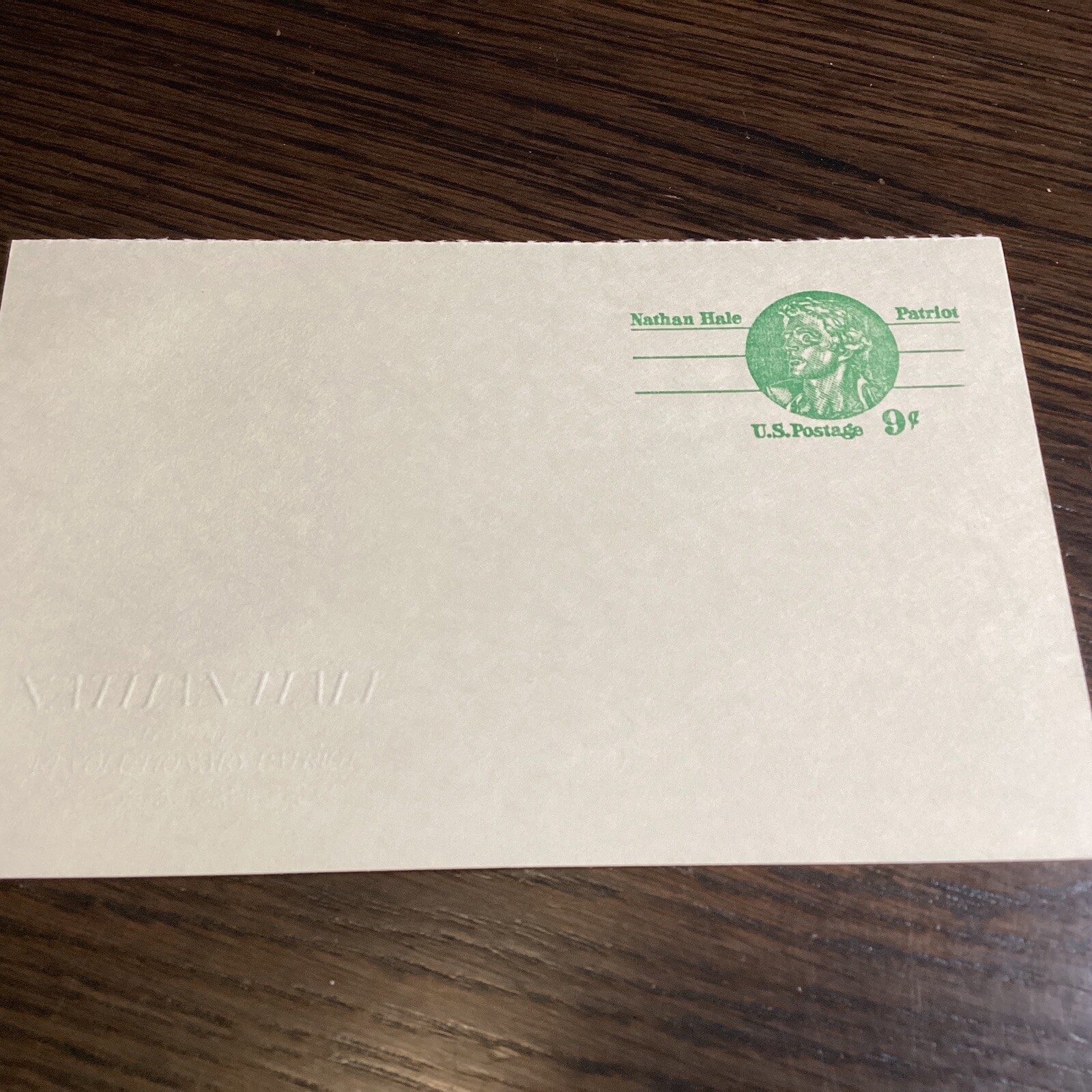 Scott# UX72 Nathan Hale-9c postal card-Unused-1977-US