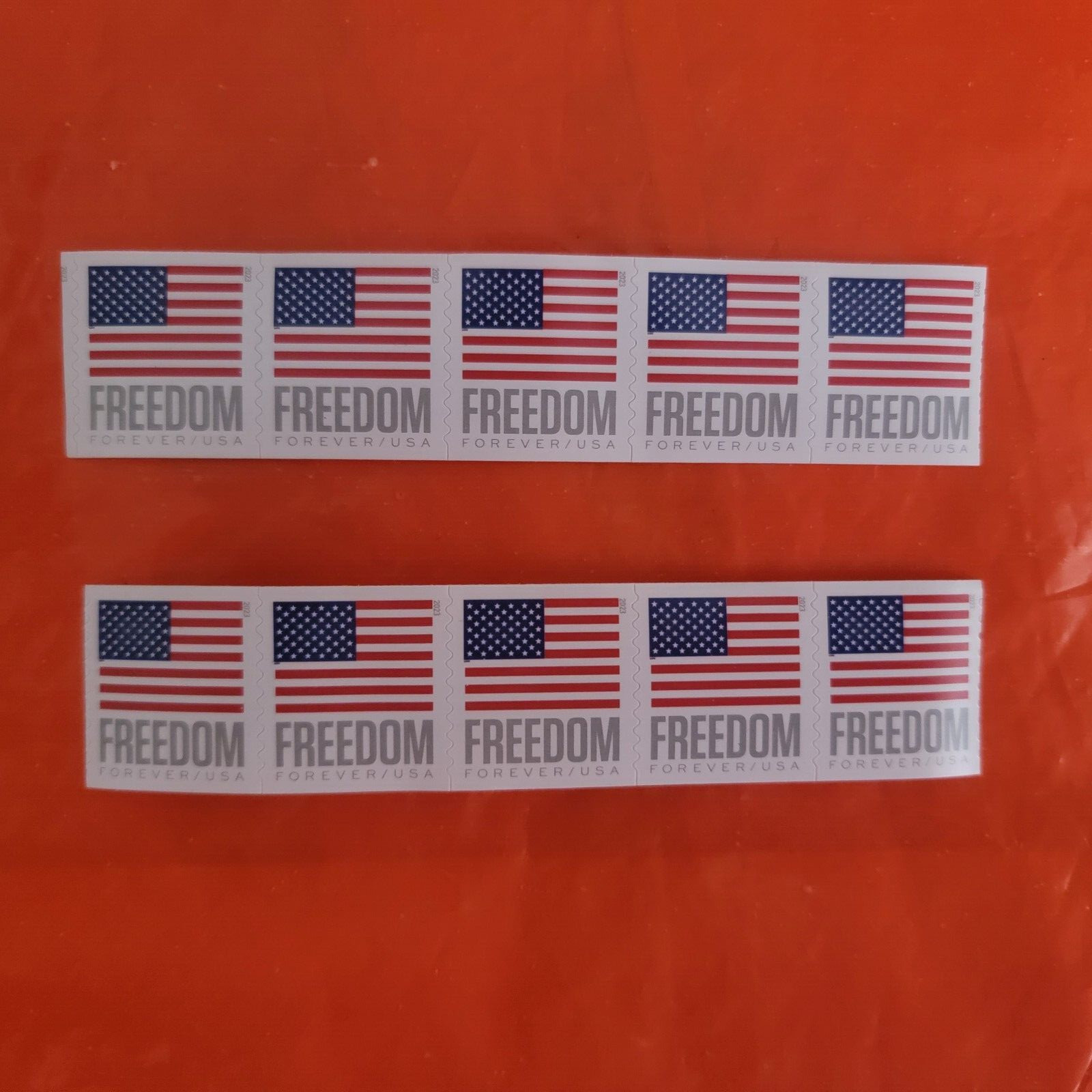 2023 US Flags Forever First Class Postage Stamps – 10 Stamps