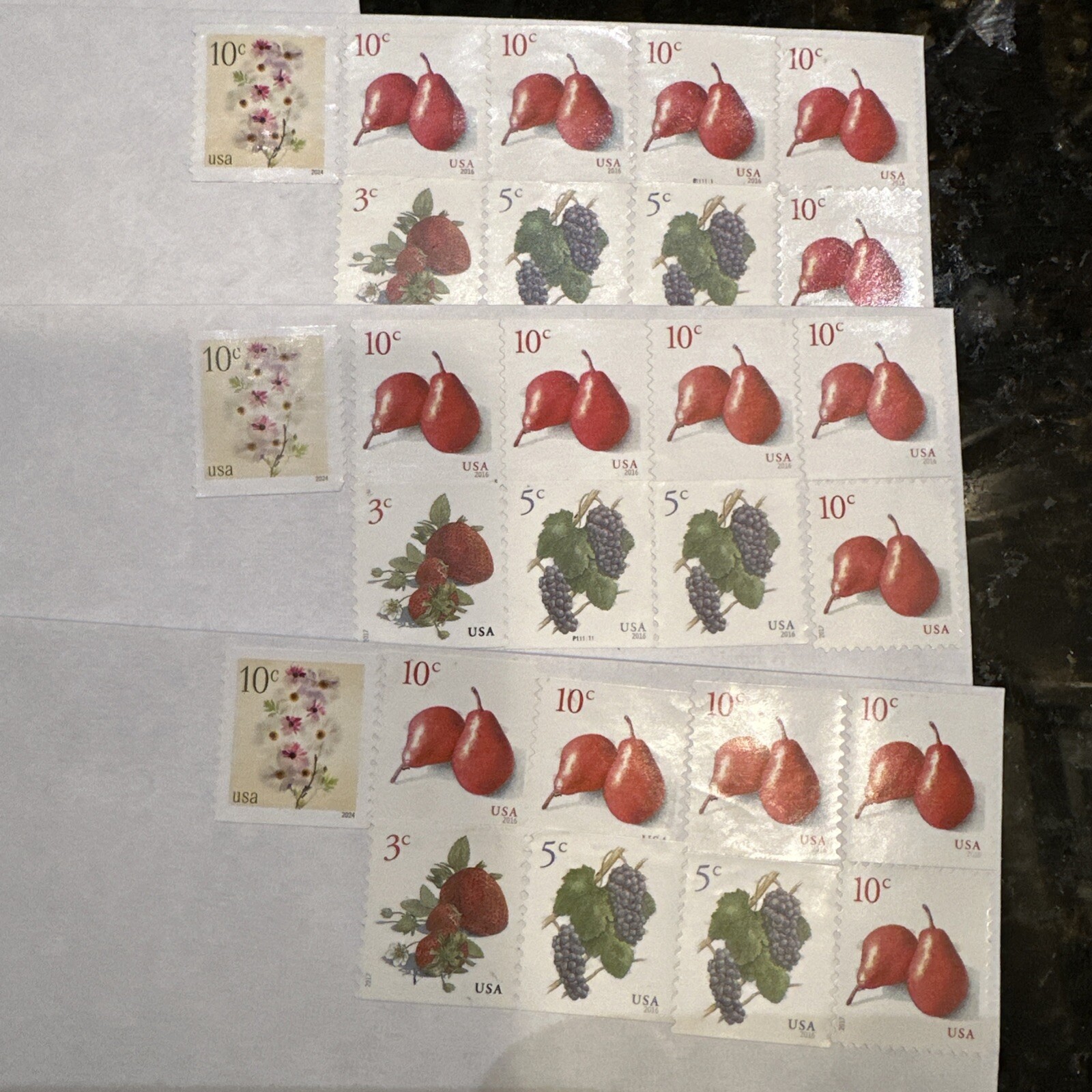 50 PRE-STAMPED #10 “PEEL & SEAL” SECURITY ENVELOPES w/TOTAL OF .63 CENTS ON EA