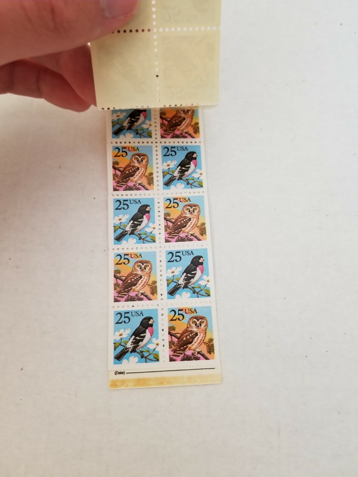 1988 U. S. SCOTT CAT. # BK160 COMPLETE BOOKLET MNH P# 1211 Owls Birds Animals