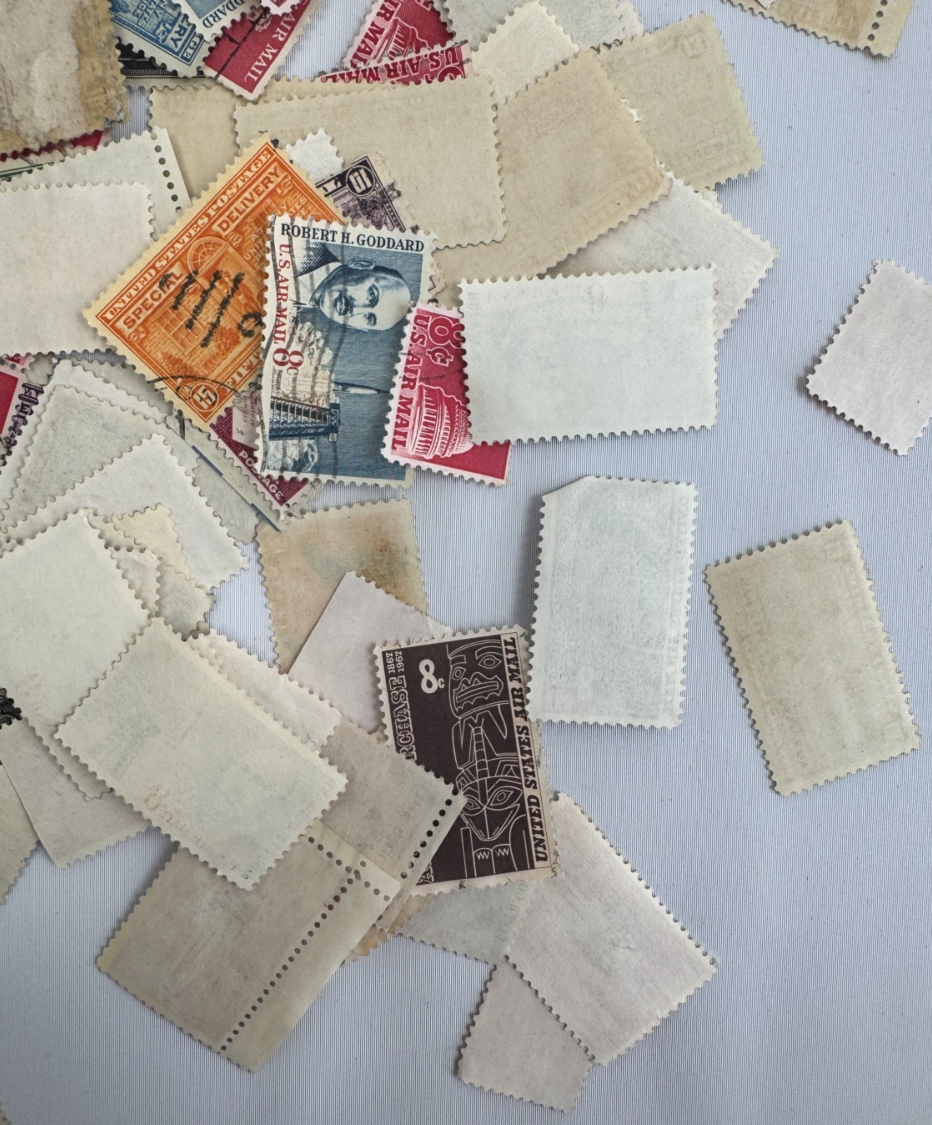 Large Vintage US Airmail and Special Delivery Stamp Lot 150+ Used Transportation