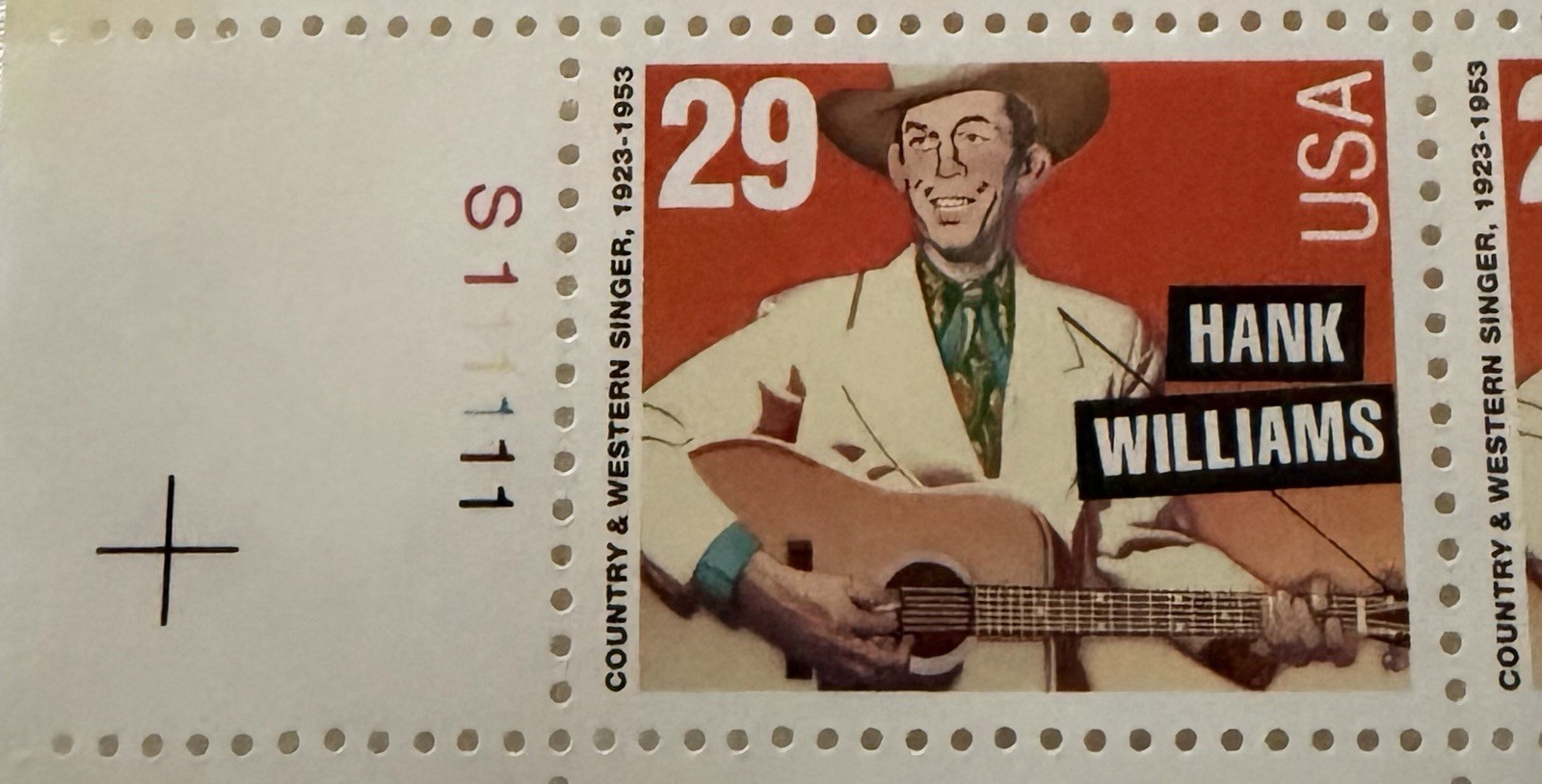 USPS Lot of 16 Hank Williams $.29 Cent Stamps 1992 Mint Never Hinged MNH