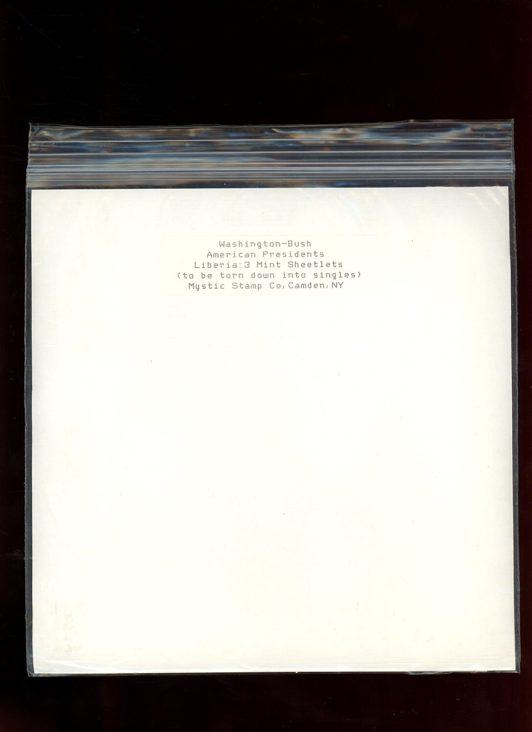 Liberia US Presidential Stamps Three Sheets