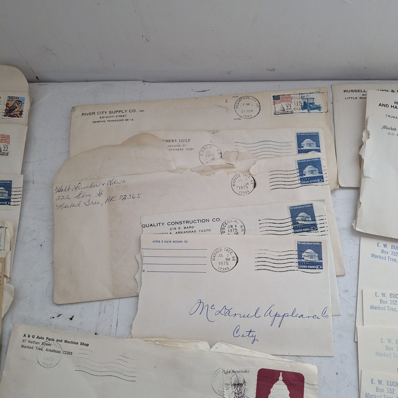 Large Lot Stamps US 5 Cent George Washington Stamp Blue Vintage Many Others