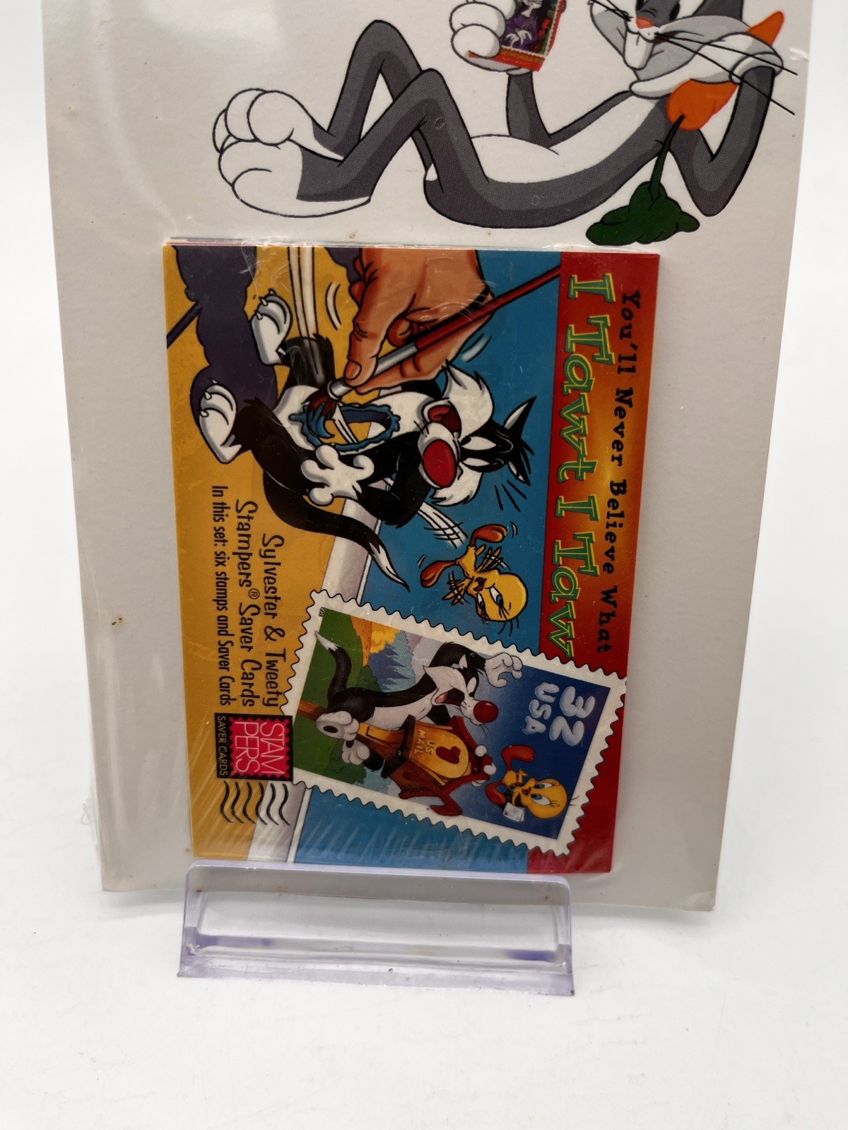 USPS Sylvester & Tweety Stampers Saver Cards- 6 stamps and cards