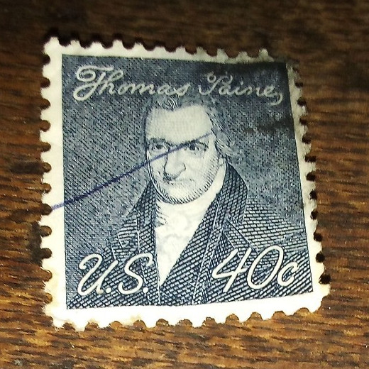Thomas Paine 40c Blue Used US Postage Stamp Single Ungraded Uncertified