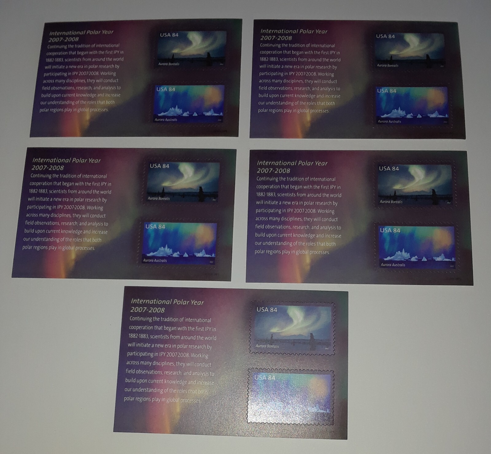 Five Sheets x 10 = 50 Nature of America: LONGLEAF PINE FOREST 34¢ US Stamps 3611