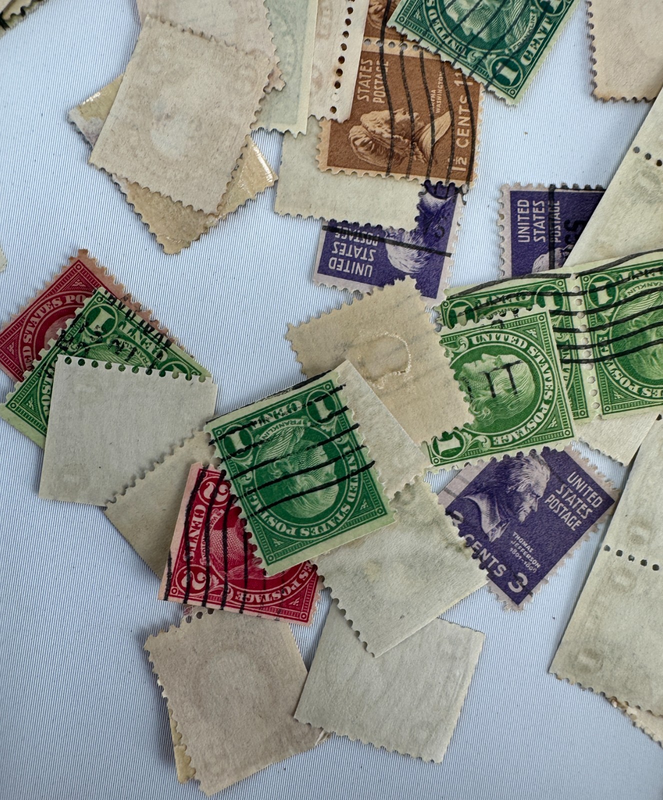 Vintage US Definitive Postage Stamp Mixture Lot Washington, Franklin