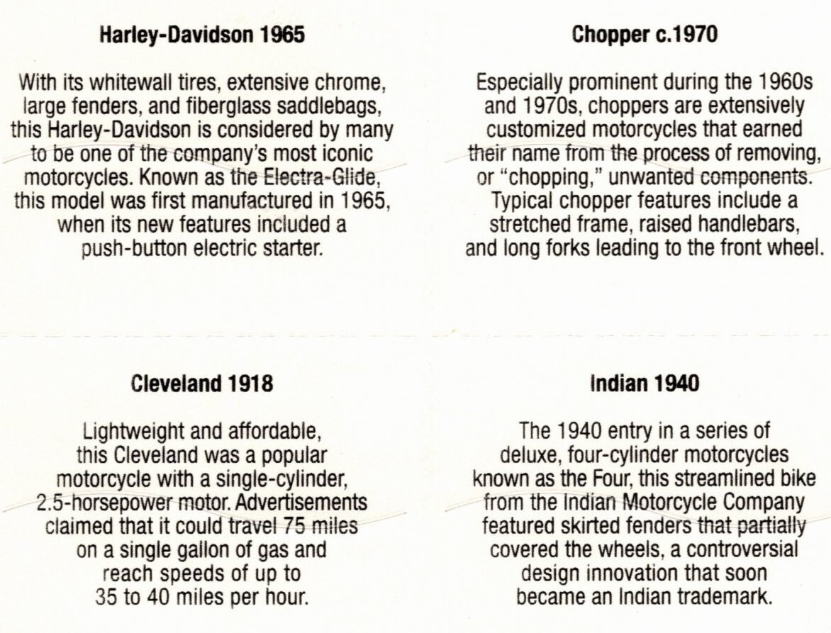 USA 2006 AMERICAN MOTORCYCLES 20 STAMP SHEET 39 CENT SCOTT 4085-4088 MNH
