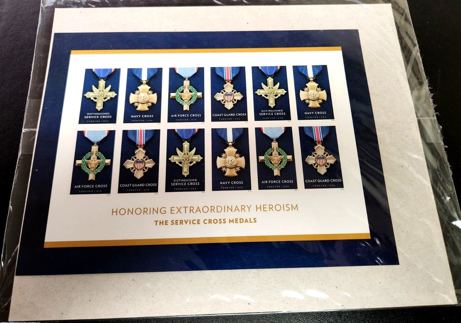US SCOTT 5065 – 5068 PANE OF 12 THE SERVICE CROSS MEDALS FOREVER STAMPS MNH