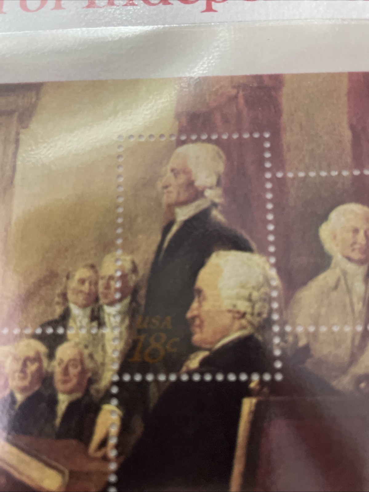 USA Stamp Series Panel The Declaration Of Independence Postal Comm Society 14