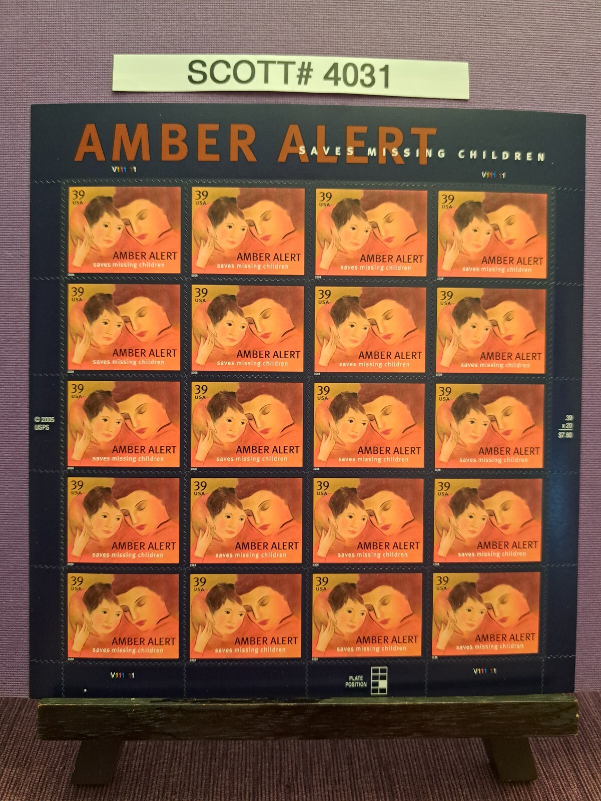 Scott # 4031 Amber Alert – USPS Postage Stamps