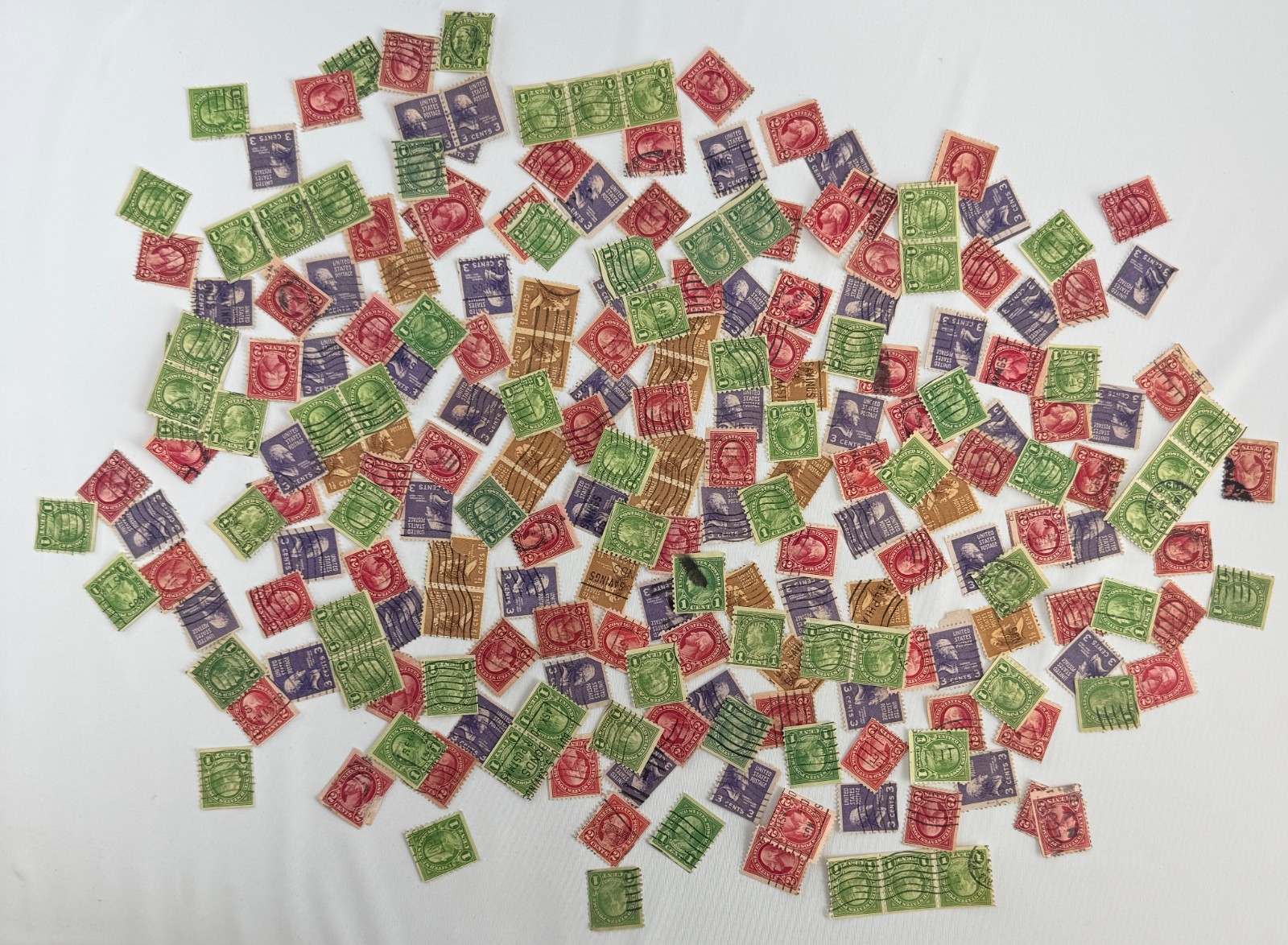 Vintage US Definitive Postage Stamp Mixture Lot Washington, Franklin