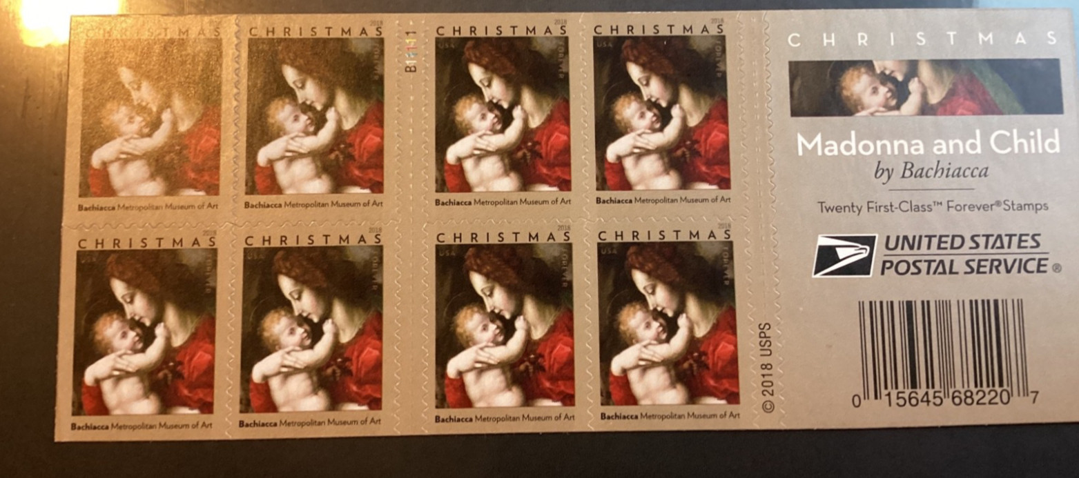 MADONNA AND CHILD 20 count USA Forever stamps-NEVER USED