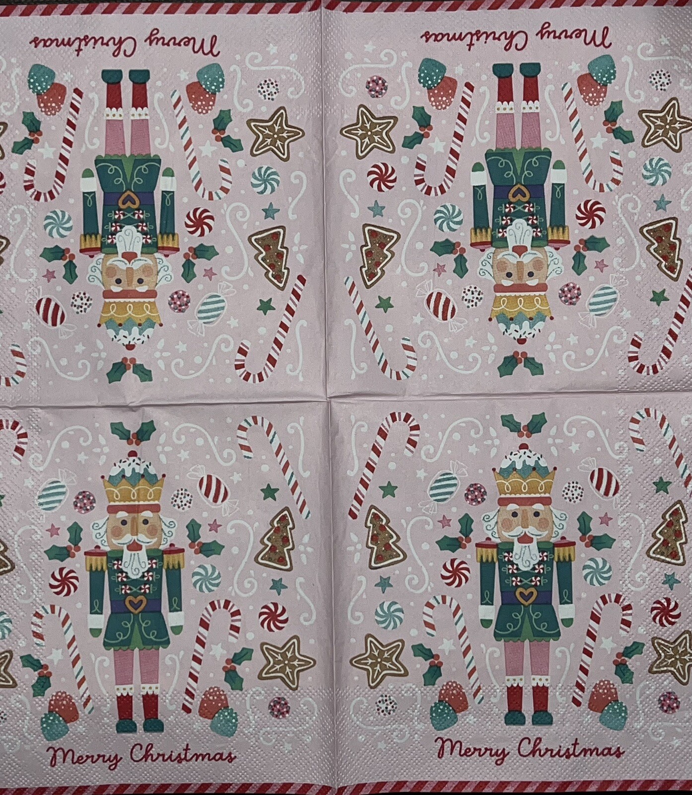 TWO Paper Lunch Decoupage Art Craft Napkins – CHRISTMAS NUTCRACKER=8 Pics