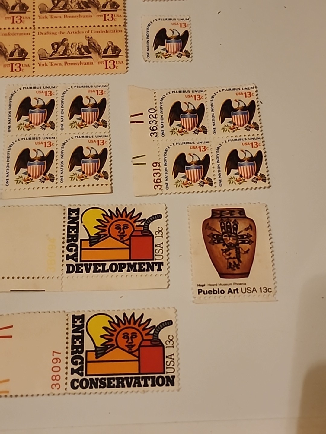 Vintage Mixed Lot of 105 Unused 13 & 6 Cent U.S. Post Office Postage Stamps
