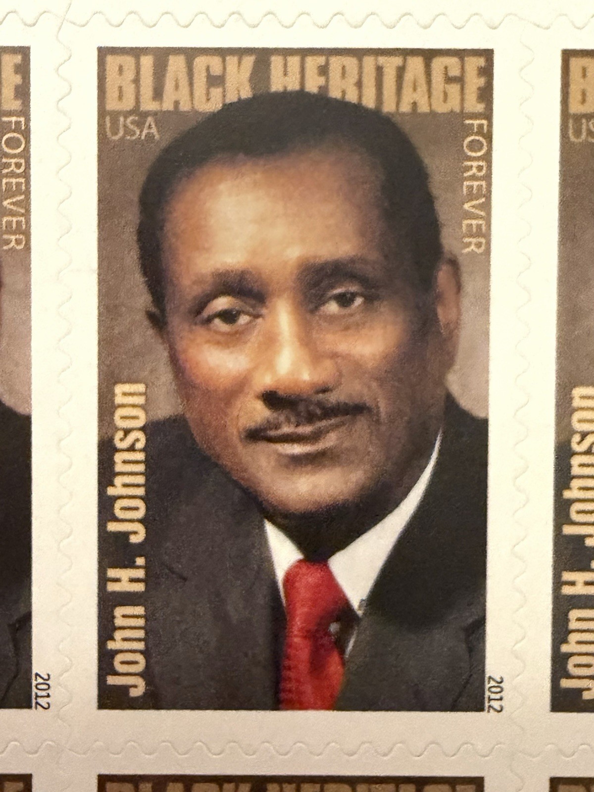 US Black Heritage Stamps 2012 John H Johnson Pane Of 20 Forever Stamps MNH