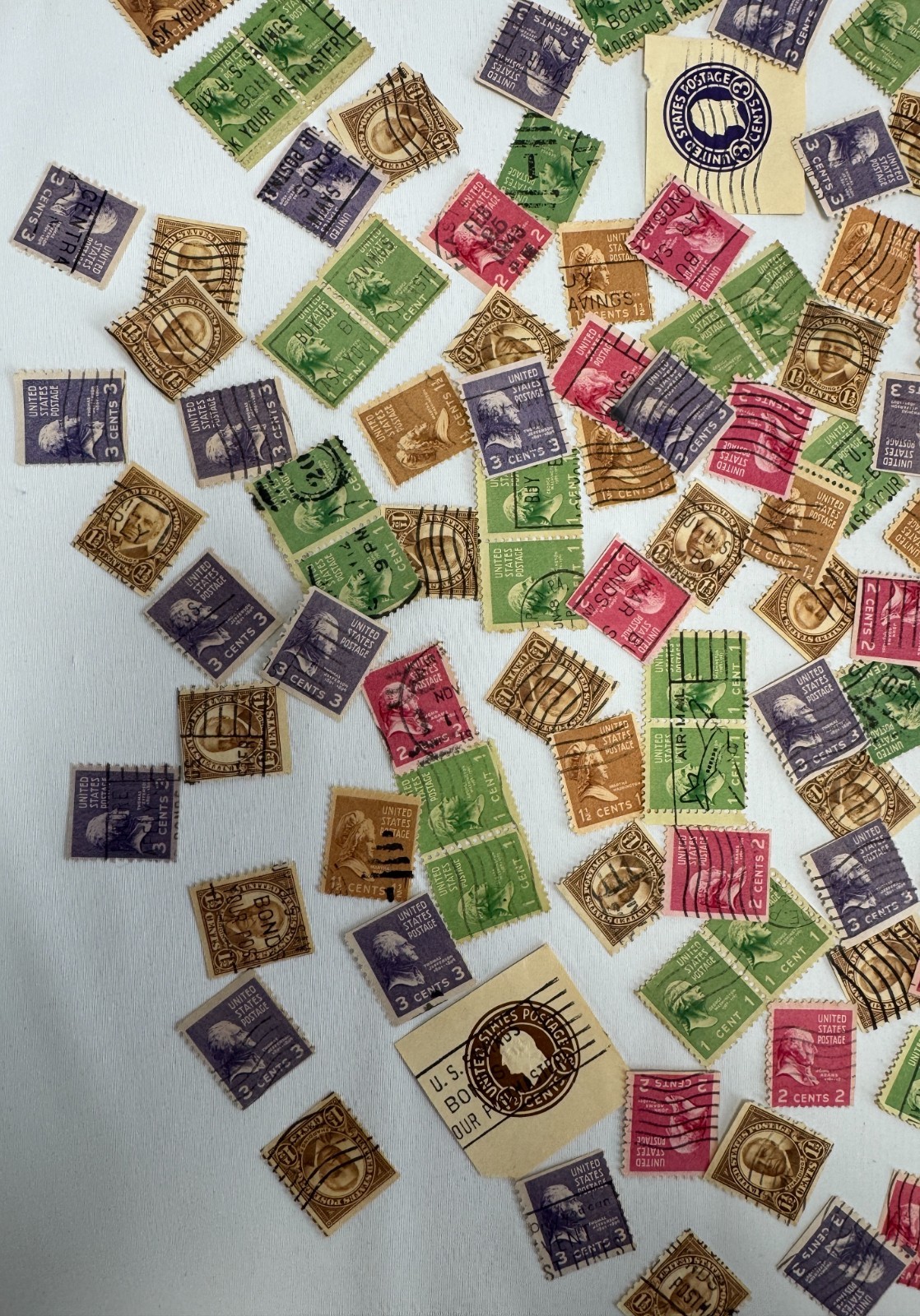 Vintage United States Definitive Postage Stamp Mixture Lot Approx 180+ Used