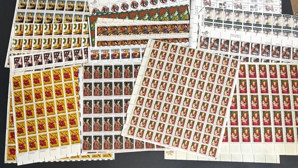 US USPS MINT NH 5 6 8 10 13 15 20¢ CHRISTMAS Sheet 1350 STAMPS LOT Postage $115.