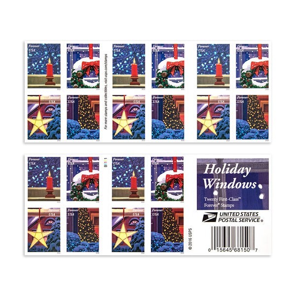 200 Christmas FOREVER STAMPS USPS 10 Booklets HOLIDAYS Holiday