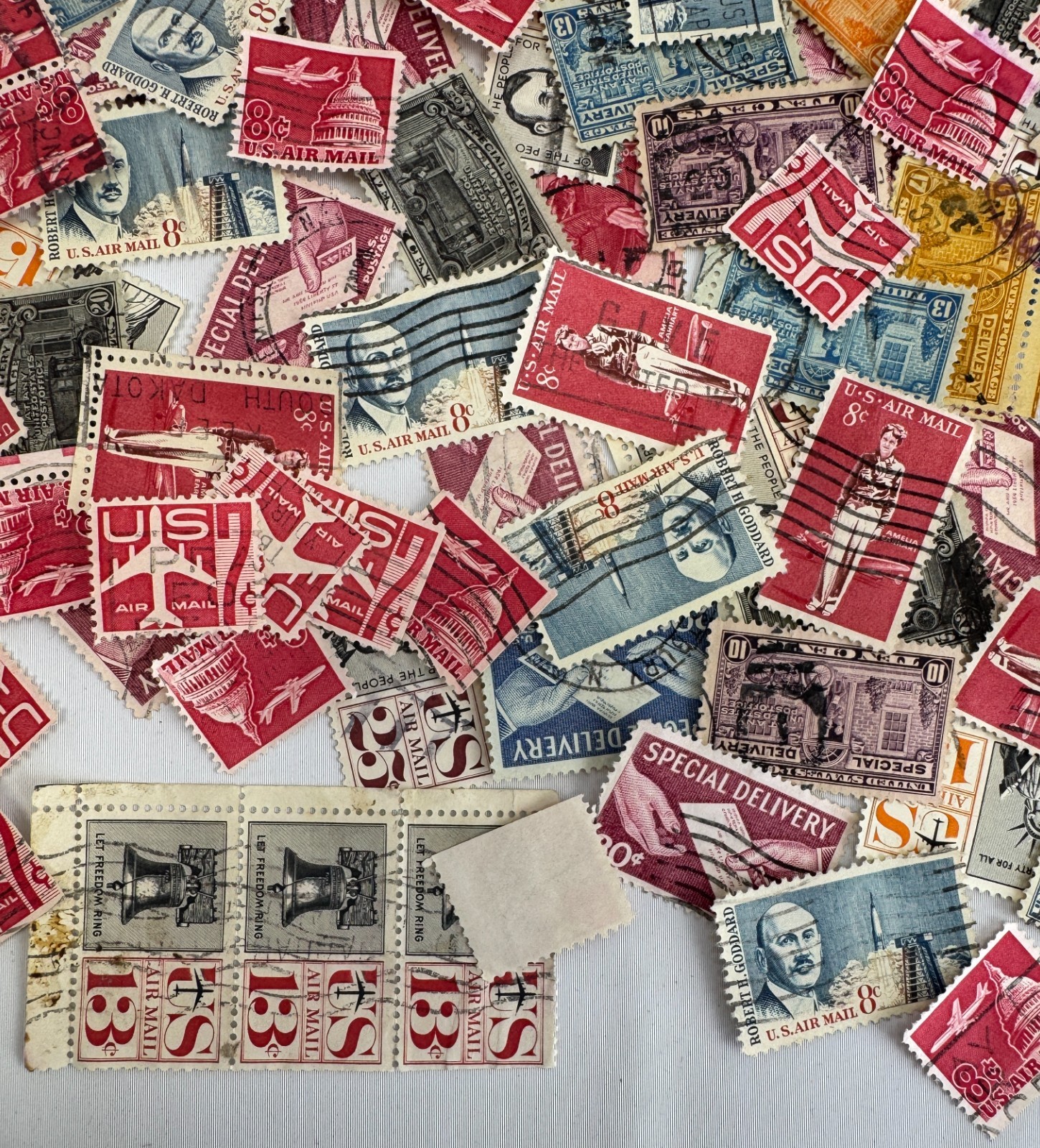 Vintage US Airmail and Special Delivery Stamp Mixture Lot 1940s-1960s Used