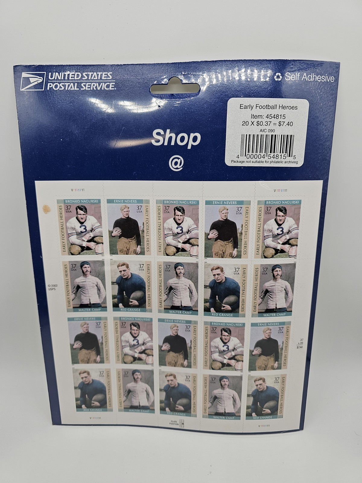 USPS Early Football Heroes 37 Cent Stamps Factory Sealed