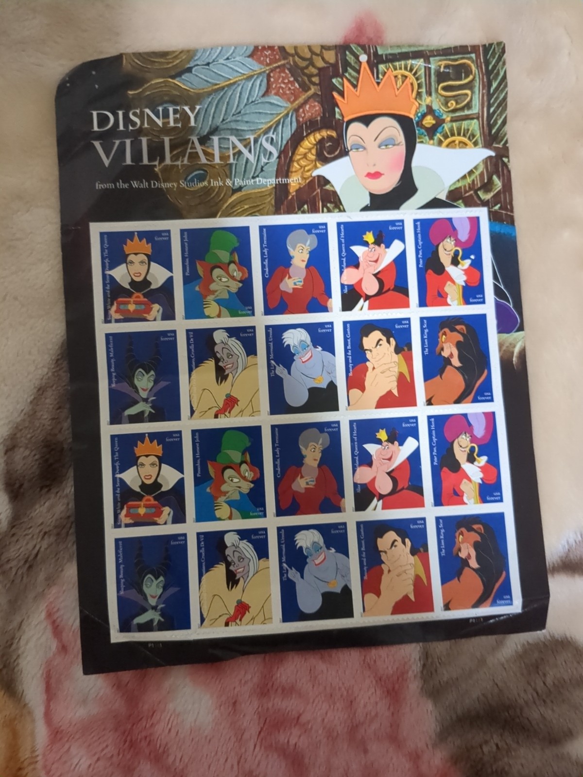2017 USPS SHEET OF 20 FIRST CLASS FOREVER STAMPS Disney Villains