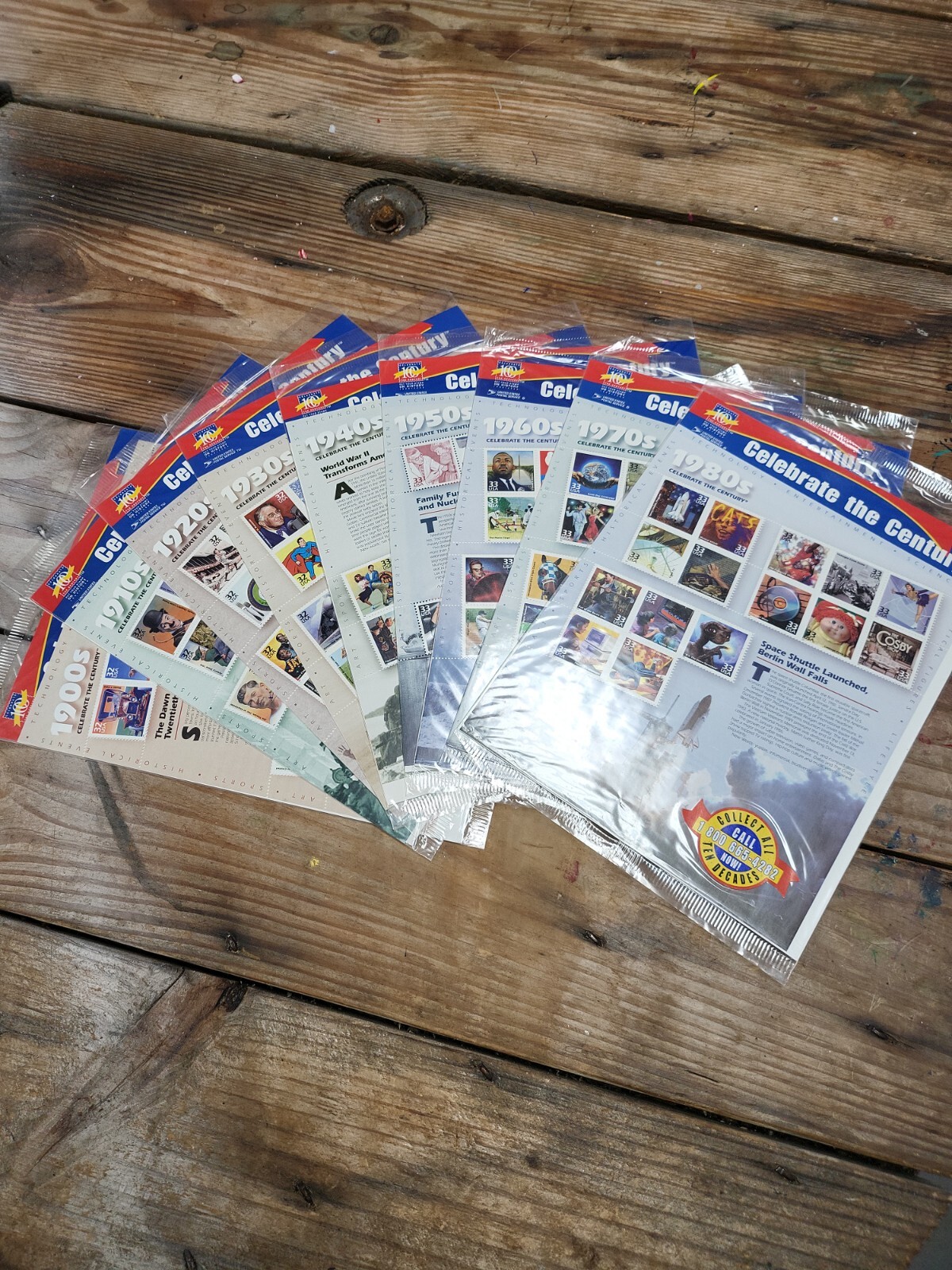 New Sealed CELEBRATE THE CENTURY 1900-1980. Complete 9 Sheet Set US USA Stamps