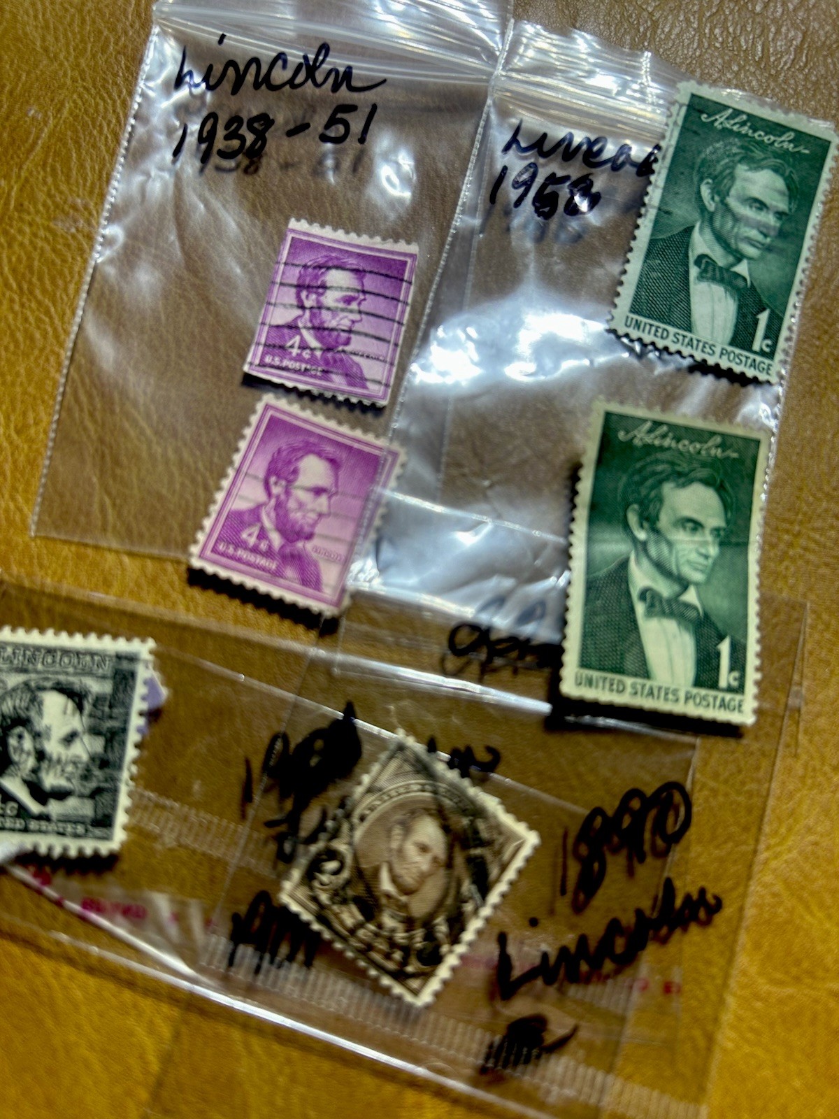Stamps Abe Lincoln Lot (6). Great Condition.