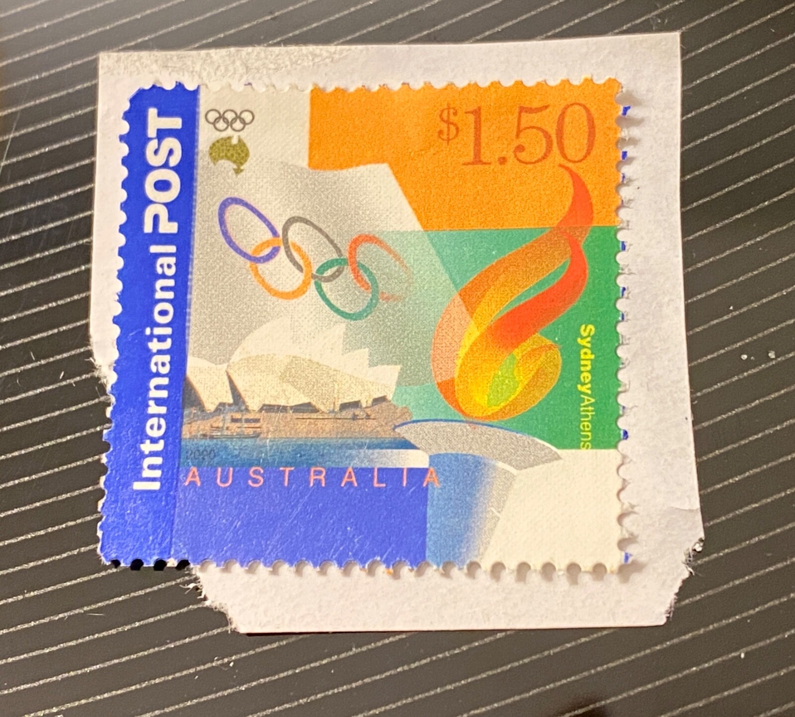 (3) Australia INTERNATIONAL POST $3.90 Postage Stamps Used on Paper NOT Canceled