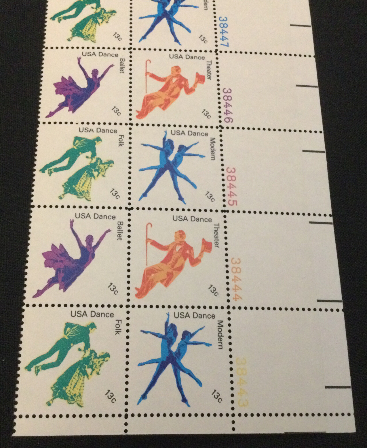 16 USPS Stamps 13 Cent – American Dance Issue – Scott 1749,50,51,52 MNH