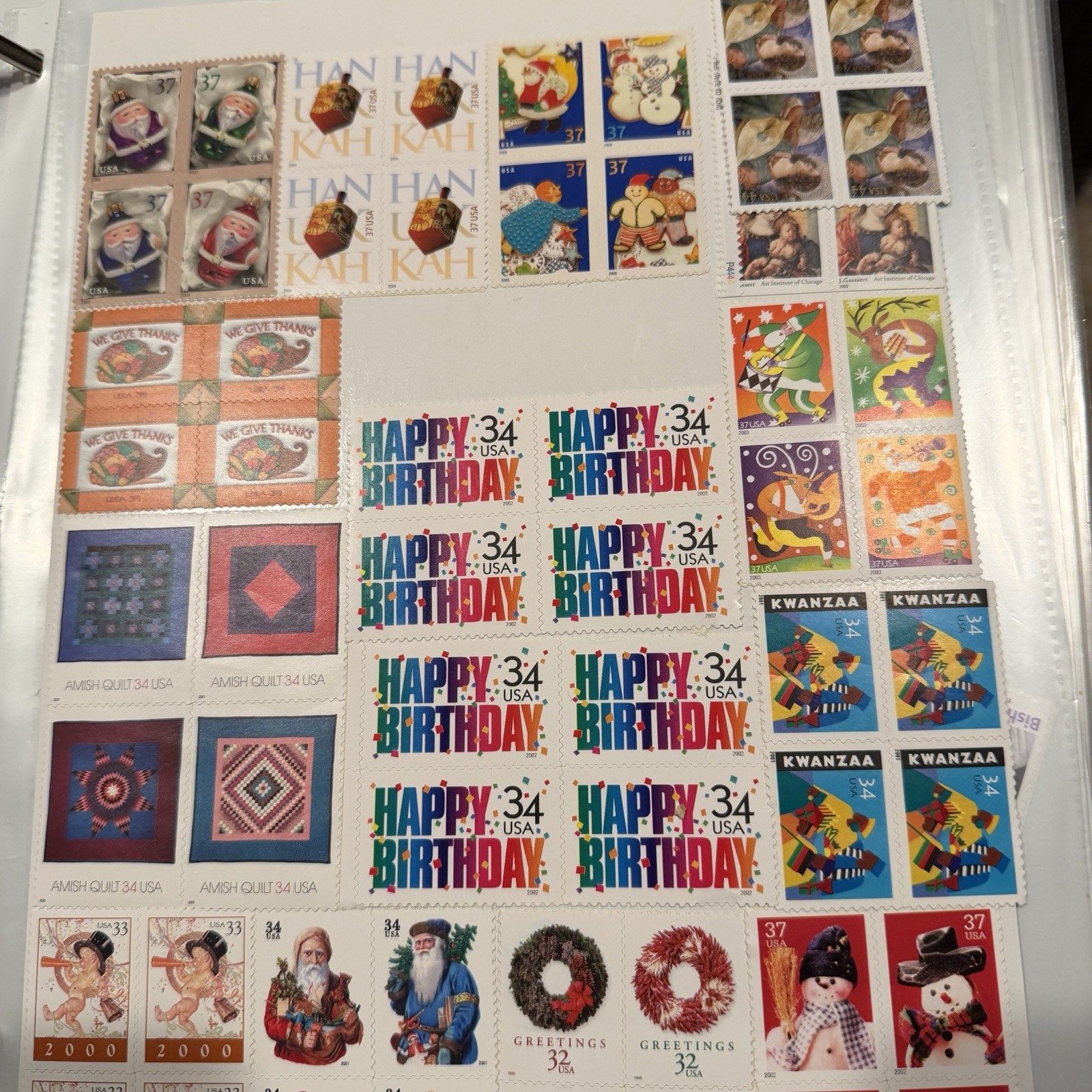 Holiday Mixed Stamps .32 .33 .34 .37 .44 Total 52 Stamps
