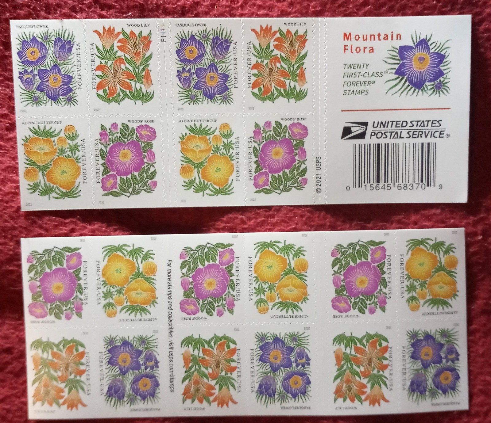 ON SALE NOW – 20 Mountain Flora First Class Forever Stamps Wedding Booklet