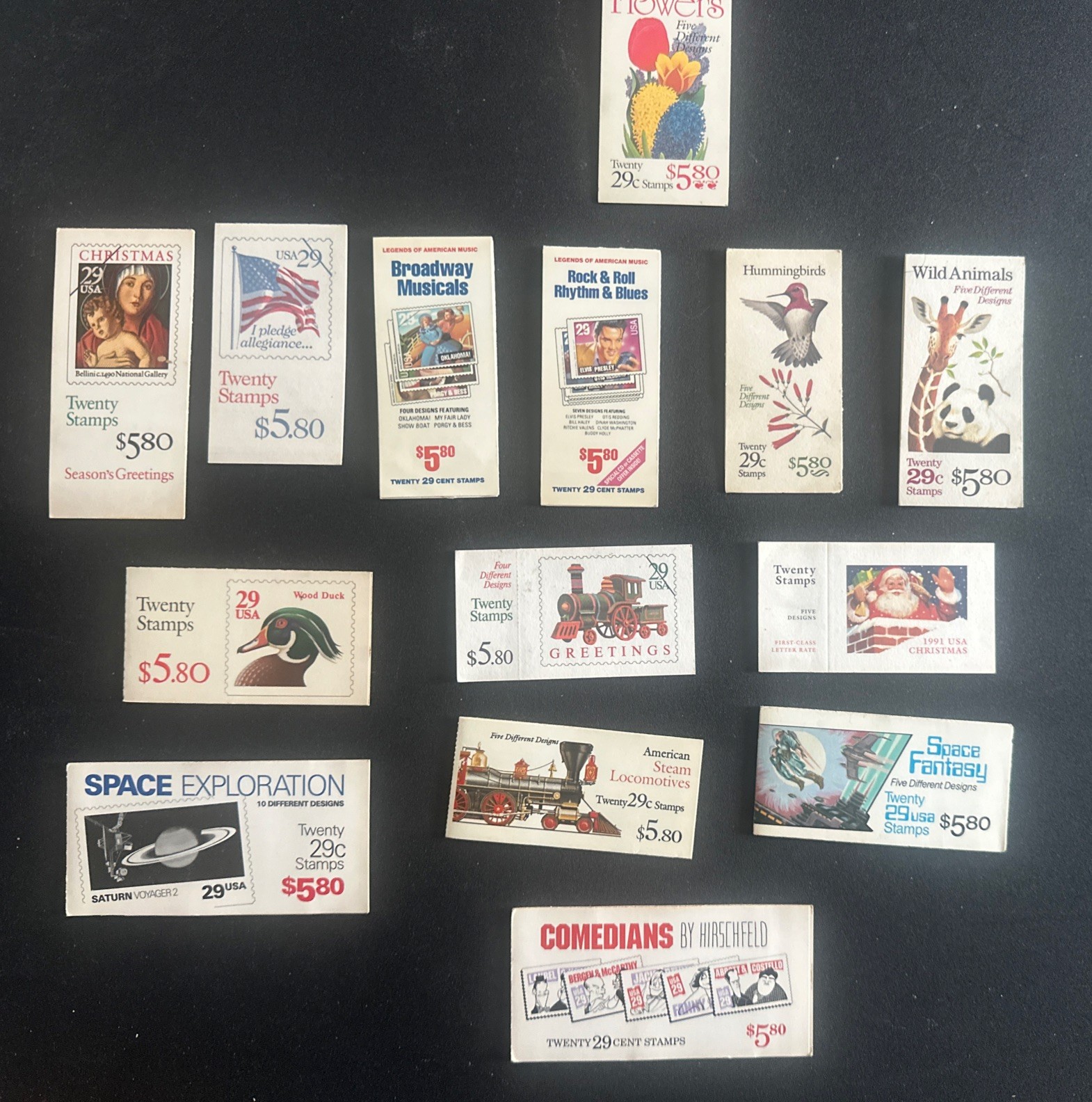 LOT OF (14) US FIRST CLASS 29c POSTAGE STAMP BOOKLETS $5.80 MINT,NH $81.20 FACE