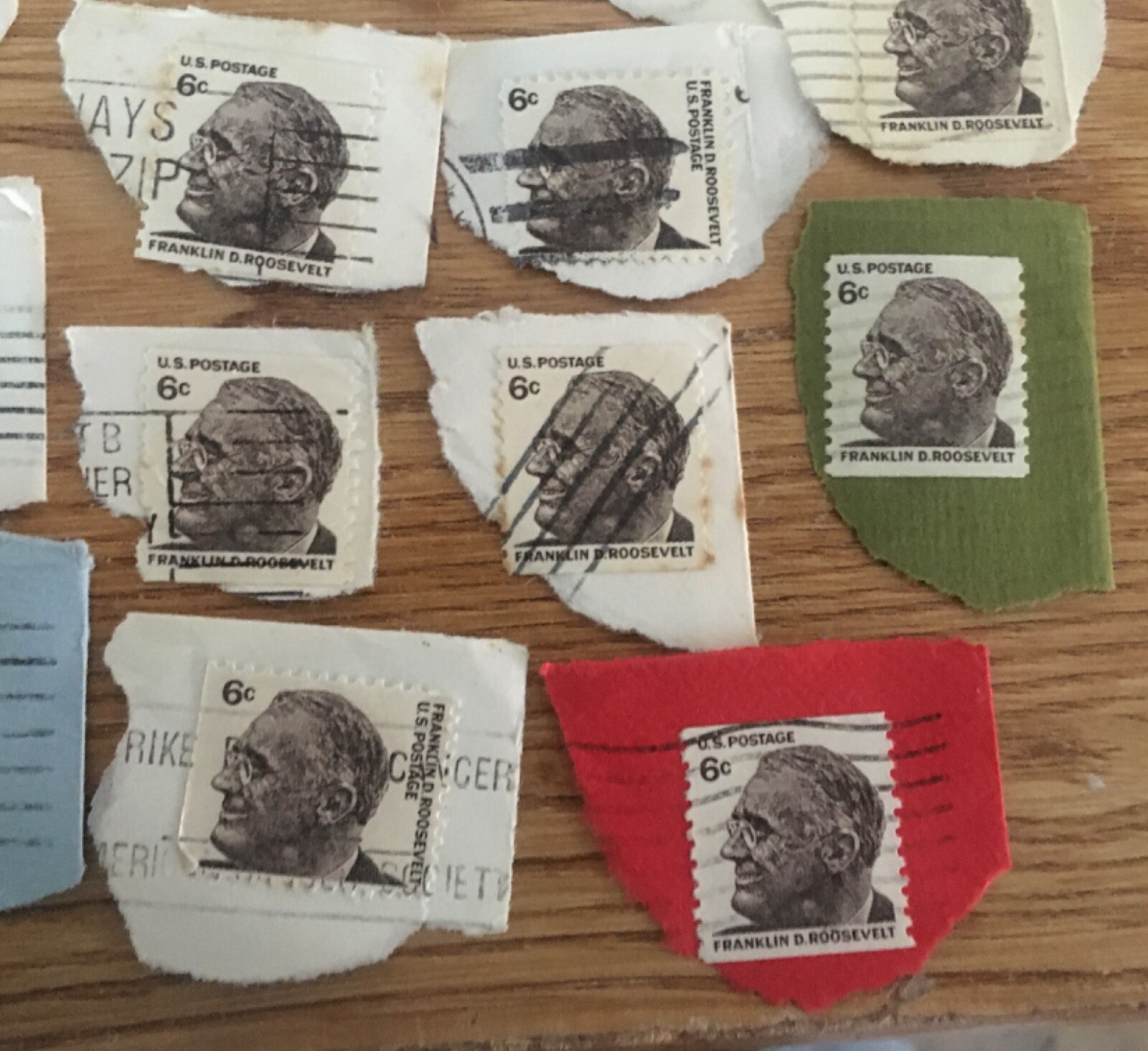 Six Cent Franklin D Roosevelt postage stamp I Used (26) for $1500 a piece