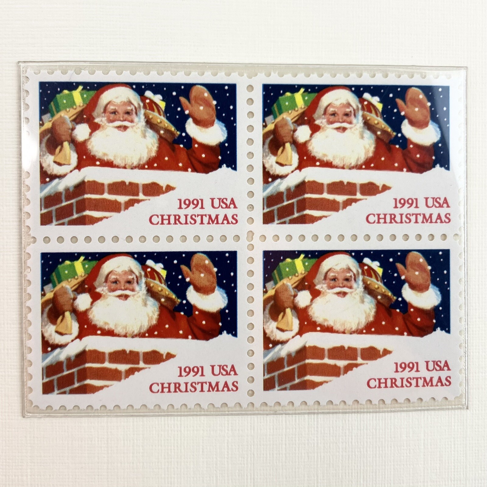 Richard Sparks Santa Claus Christmas Postage Stamp Art USPS Farmable Gift 1991