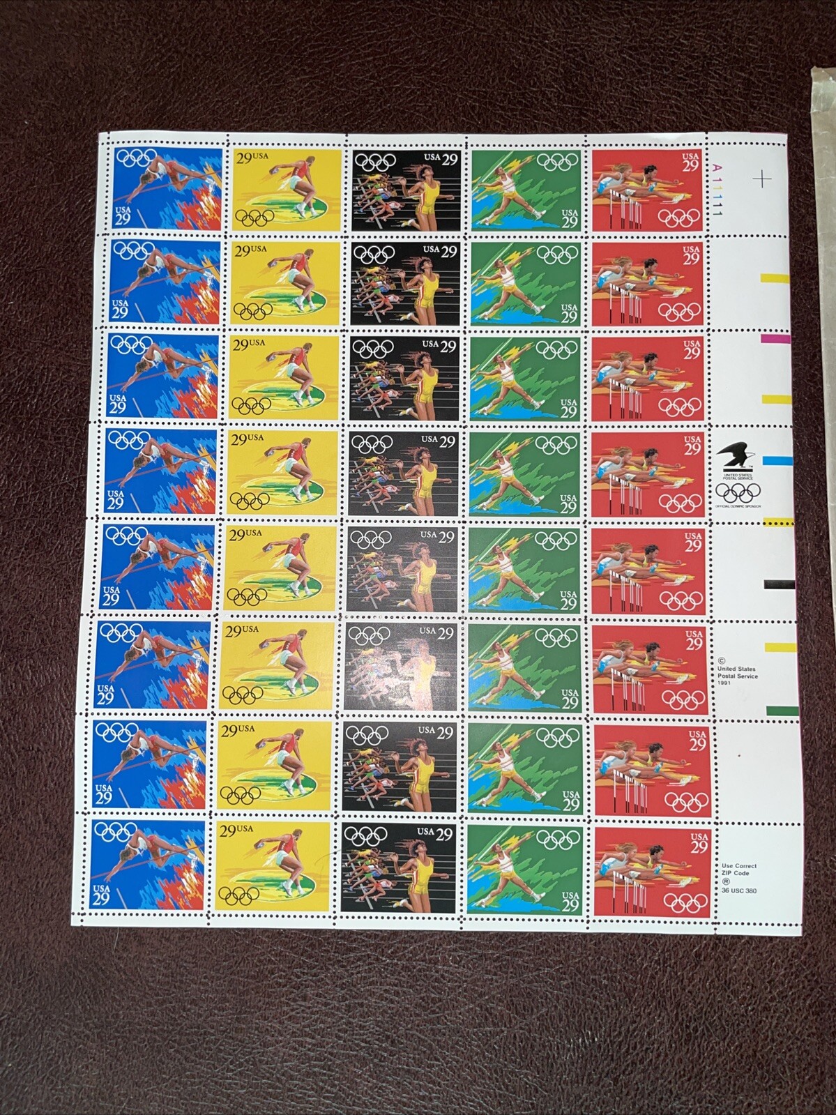 LOT 3 Sheets US SCOTT 2553 57 PANE OF 40 SUMMER OLYMPIC STAMPS .29 CENT FACE MNH