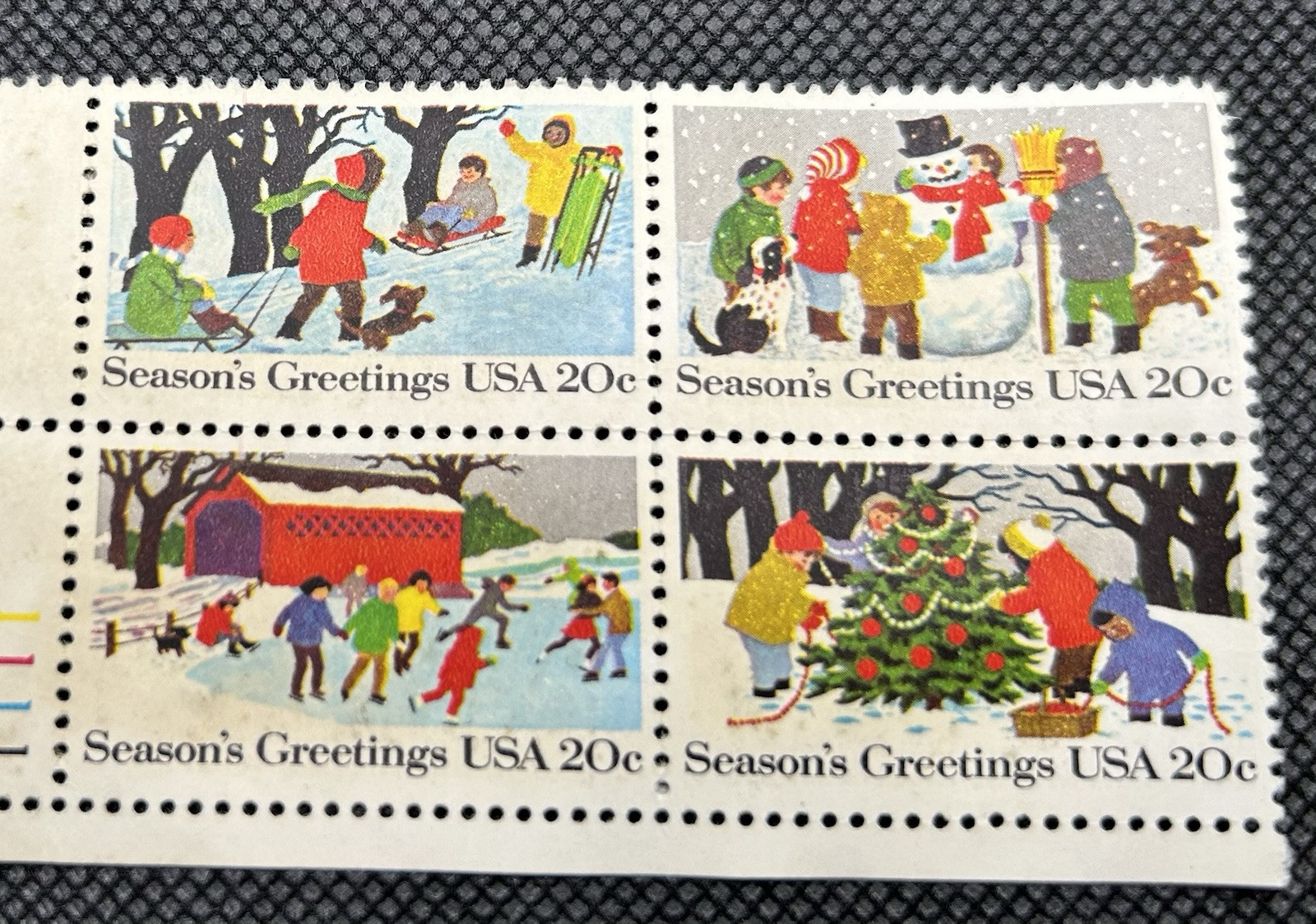 US 20 Cent Stamp, Seasons Greetings Fun, 1982