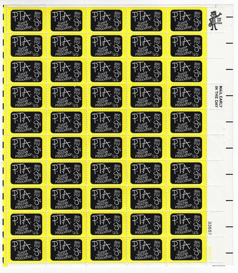 US SCOTT 1463 PANE OF 50 PTA STAMPS 8 CENT FACE MNH