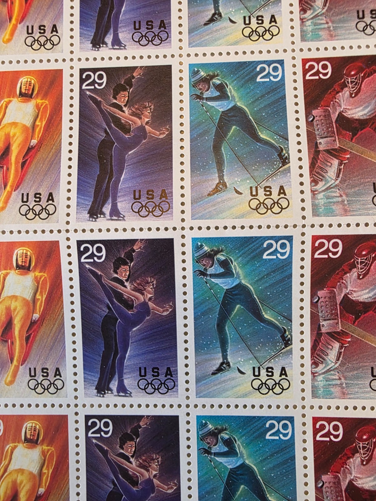 USA 1993 OLYMPIC WINTER SPORTS 20 STAMPS 29 CENT SCOTT 2807-2811 MNH