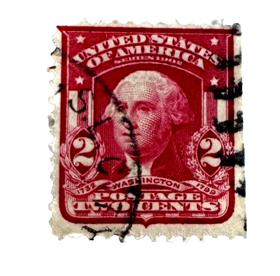 1903 George Washington 2c USA Stamp EXCELLENT Condition Money Back GUARANTEE