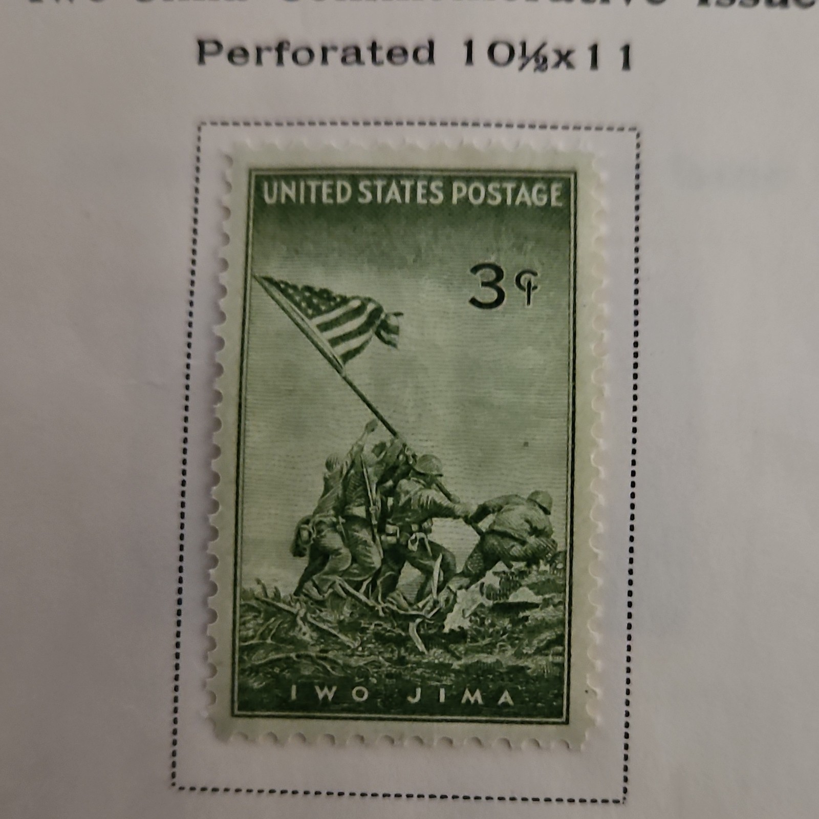 United States Postage Stamp Album Page Lot WWII/UN/Florida/Motion Pictures 3c 5c