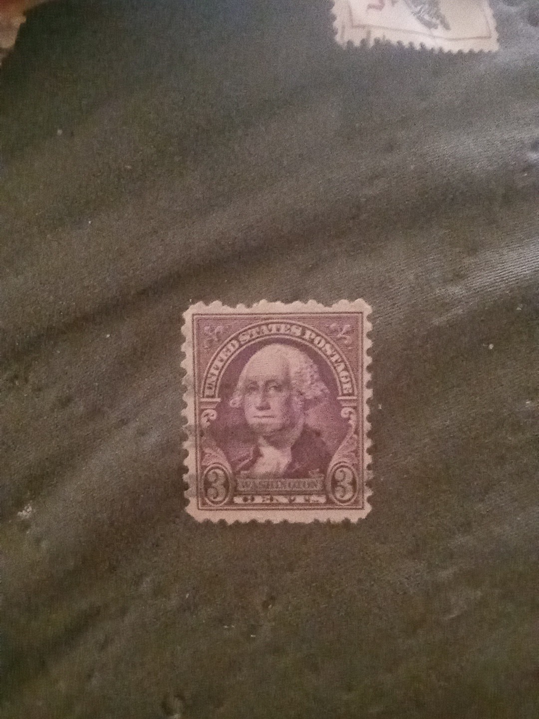1932 US 3 Cent George Washington Vintage Stamp Purple/Violet