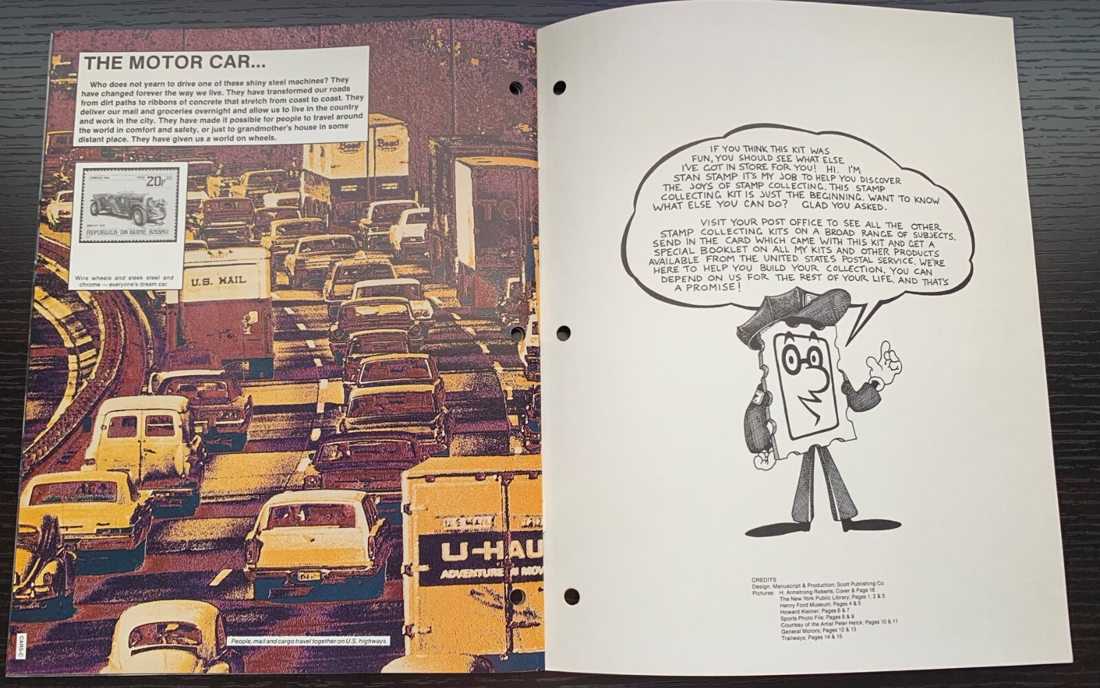 1984 AUTOMOBILES A WORLD ON WHEELS POSTAGE STAMP ALBUM ALL INTACT UNUSED NM COND