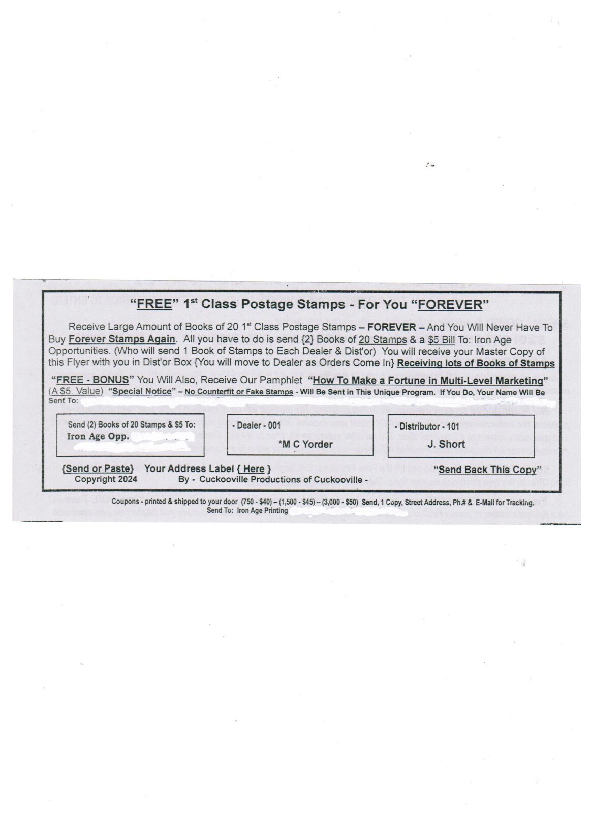 How To Get “FREE” 1st-CLASS Stamps – “FOREVER”