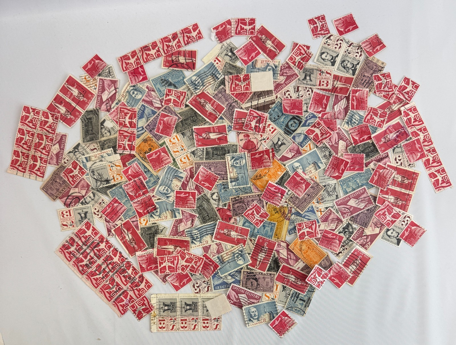 Vintage US Airmail and Special Delivery Stamp Mixture Lot 1940s-1960s Used