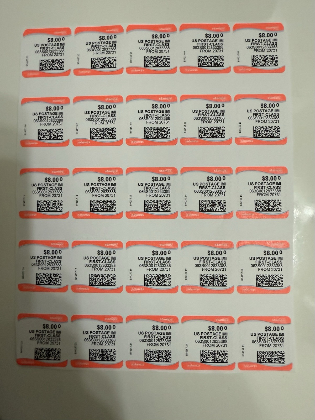 Computer Vended Stamps A Mix Of Stamps All You 50 each $5.00 $6.00 $7.00 $8.00