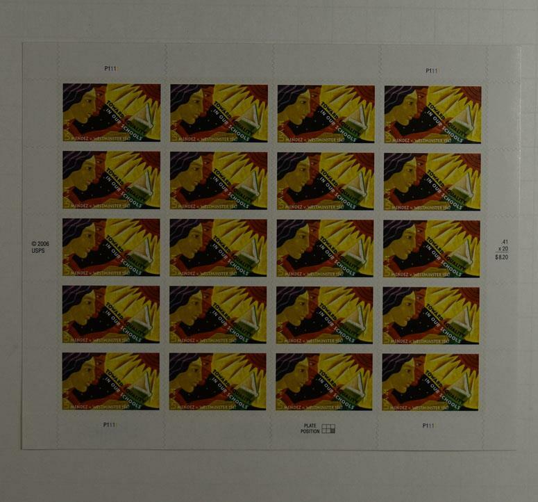 US SCOTT 4201 PANE OF 20 EQUALITY IN OUR SCHOOLS 41 CENT FACE MNH