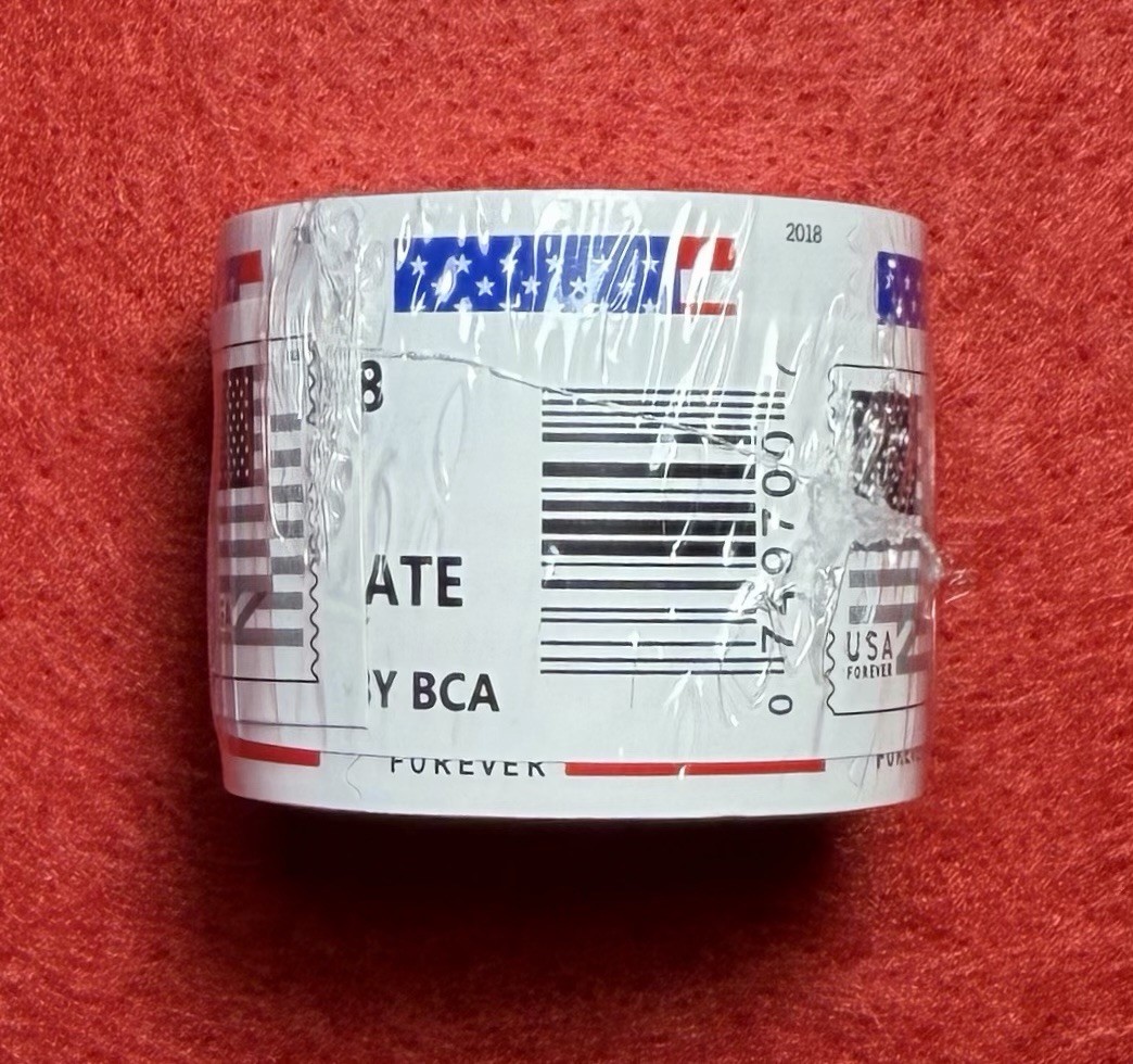 1 Roll of 100 (100 Total) – 2018 US Forever Flag Stamps New Sealed PSA Coil