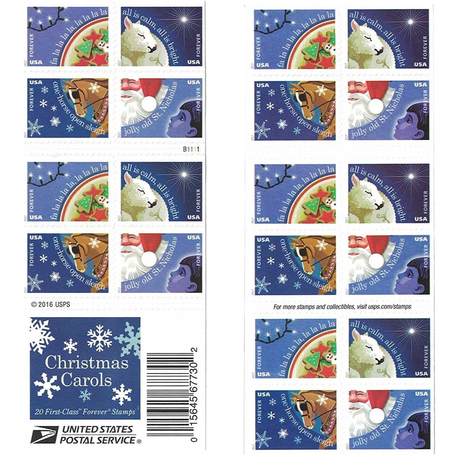 200 Christmas FOREVER STAMPS USPS 10 Booklets HOLIDAYS Holiday